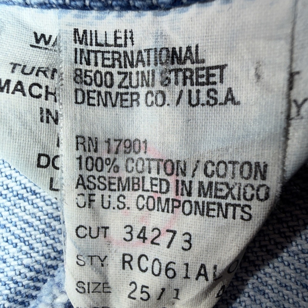 Rocky Mountain Jeans Women's Size 25/1 Blue High Rise Western VTG Bling D Ring - Picture 7 of 11